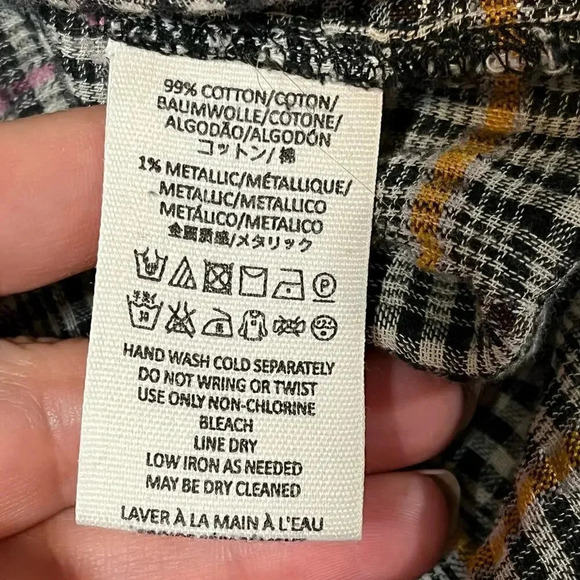 Free People Gingham Plaid Button Down Shirt - Picture 8 of 10